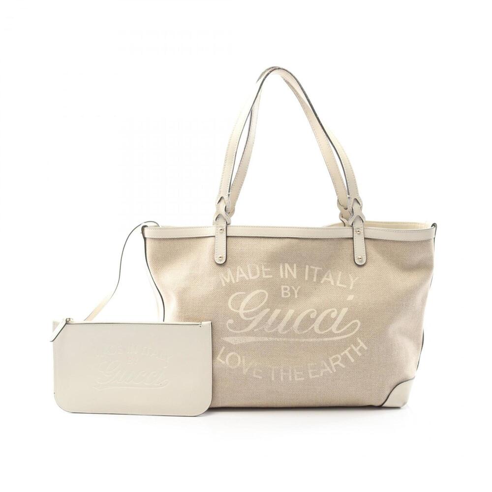 GUCCI Cream Leather Tote Bag - Picture 1 of 13